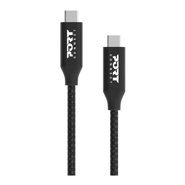 Port Designs Male to Male Type-C Cable 2m Black 900057
