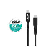Port Designs 2m 100W USB-C to USB-C Cable Black 900067