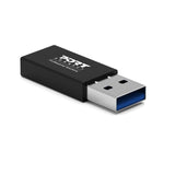 Port Designs Cable Gender Changer USB-A to USB-C 2-pack Black 900154