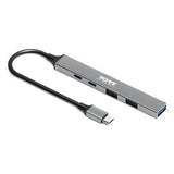 Port Designs 100W 5Gbps 4-port Multi USB-C Hub Silver 900163
