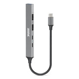 Port Designs 100W 5Gbps 4-port Multi USB-C Hub Silver 900163
