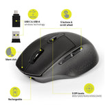Port Designs 900715 Mouse Right-Hand RF Wireless+Bluetooth Optical 2400dpi