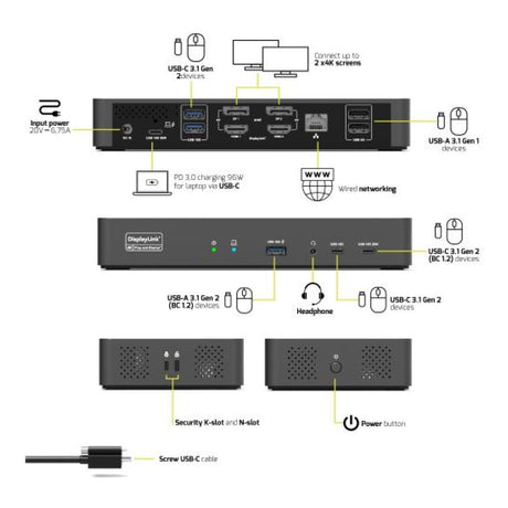 Port Designs 4K Universal Docking Station 901904V2EU
