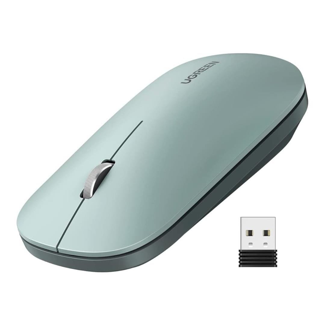 Ugreen Portable Ambidextrous 4000 DPI Optical Wireless Mouse Green 90374