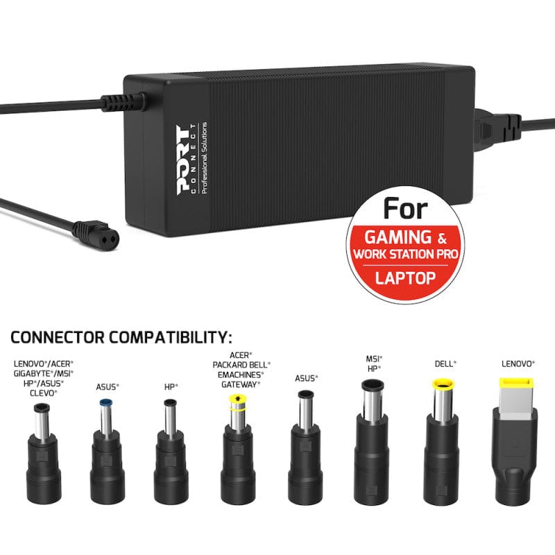 Port Designs 250W Universal Indoor Power Supply Black 904001EU