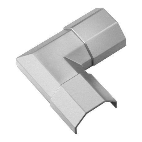 Goobay 33mm Cable Duct Corner Connection for Extending Cable Ducts Silver 90780