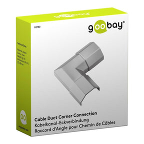 Goobay 33mm Cable Duct Corner Connection for Extending Cable Ducts Silver 90780