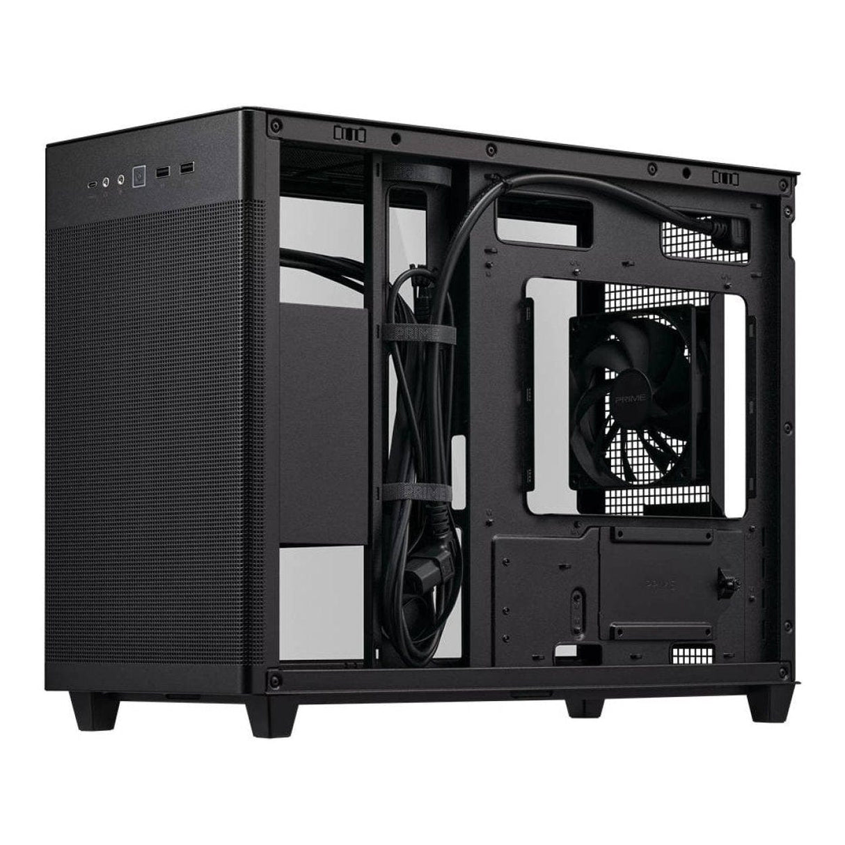 ASUS PRIME AP201 TG Mini-Tower PC Case Black 90DC00G0-B39010