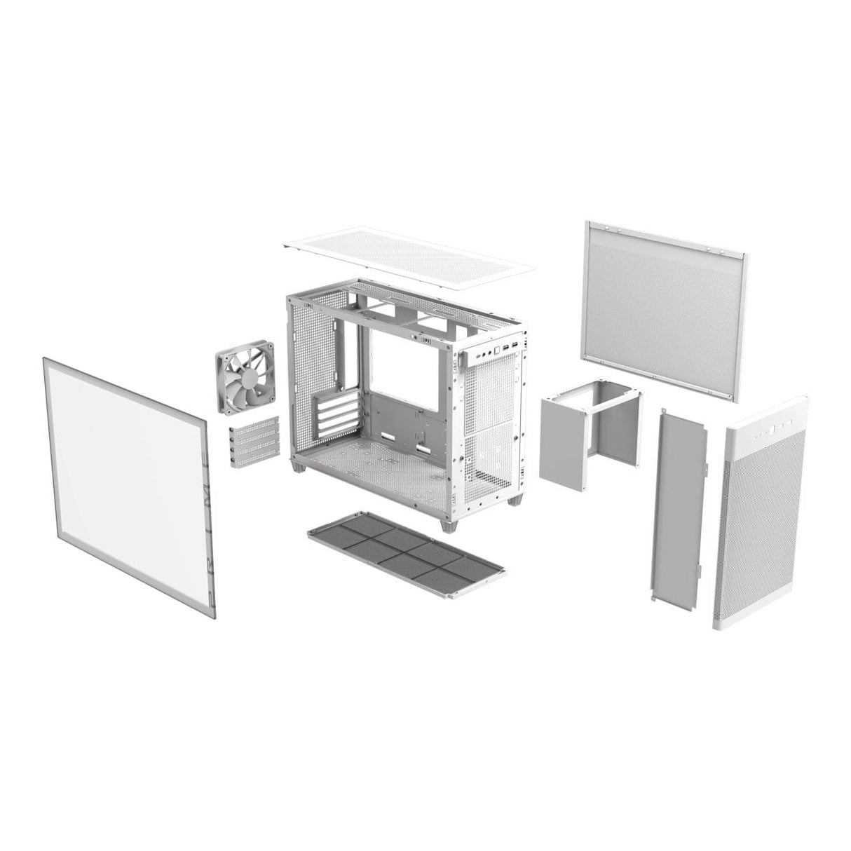 ASUS Prime AP201 Tempered Glass Micro-ATX PC Case White 90DC00G3-B39010