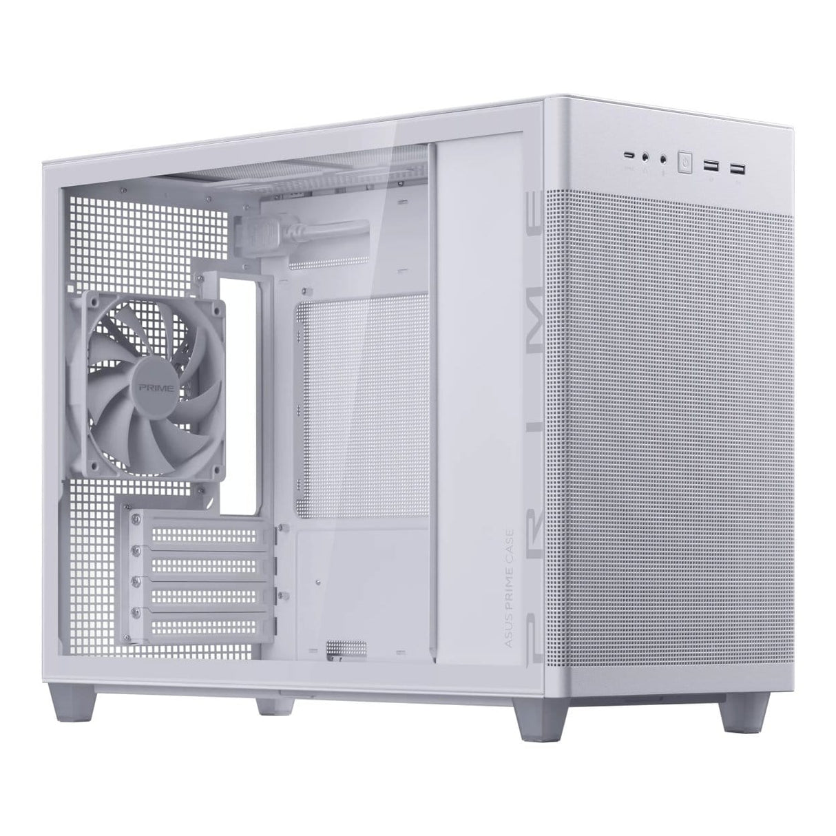 ASUS Prime AP201 Tempered Glass Micro-ATX PC Case White 90DC00G3-B39010