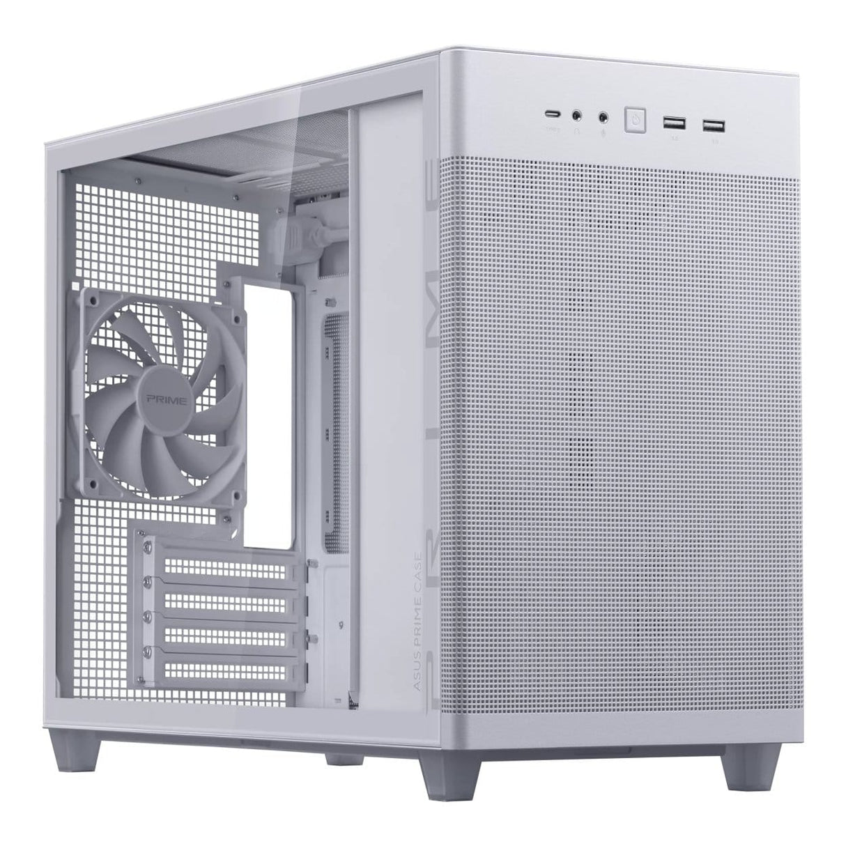 ASUS Prime AP201 Tempered Glass Micro-ATX PC Case White 90DC00G3-B39010