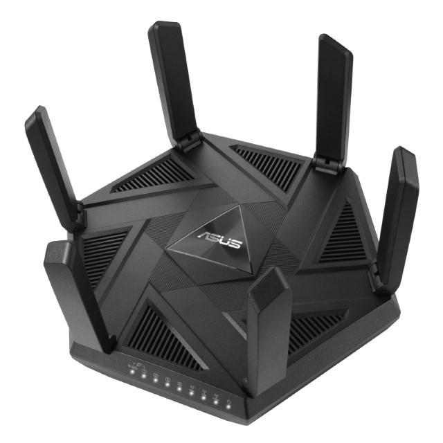 Asus Tower Router Asus RT-AXE7800 Wireless Router - Tri-band 2.4GHz 5GHz and 6GHz Black ...