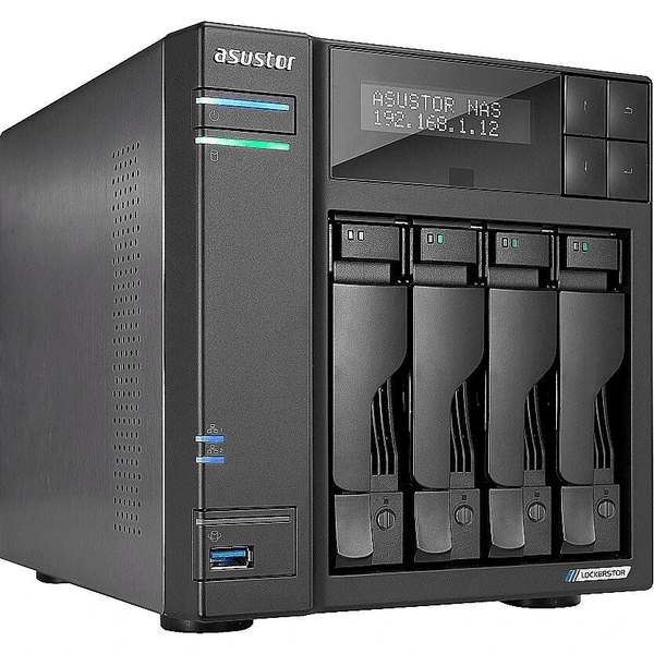 外付けハードディスク・ドライブ ASUSTOR AS6704T NAS 10Gbe 256GB+3TB 90ix01n1-bw3s40-network-