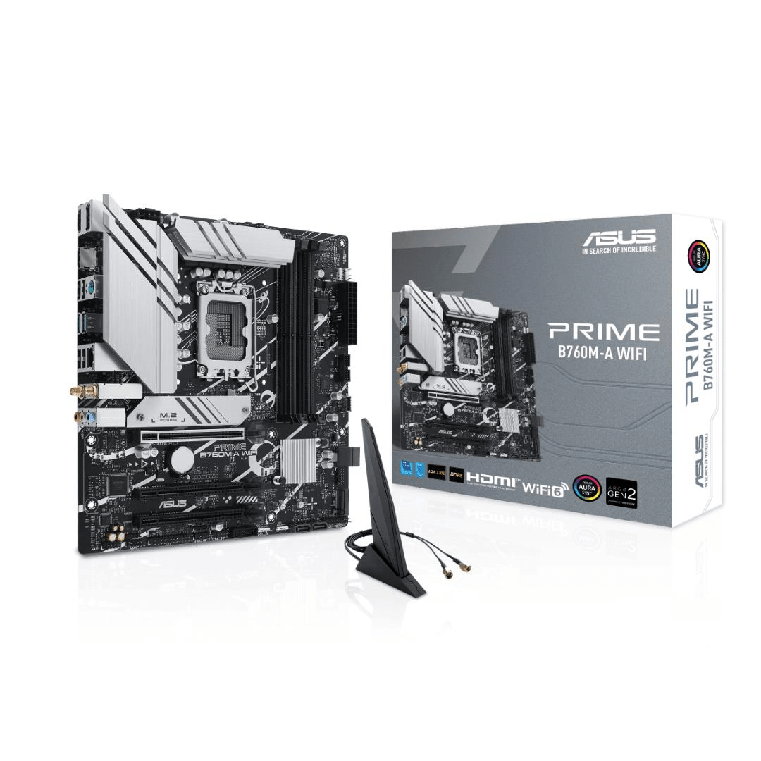 Asus Prime B760M-A Wi-Fi D4 Intel LGA 1700 micro ATX Motherboard 90MB1CX0-M0EAY0