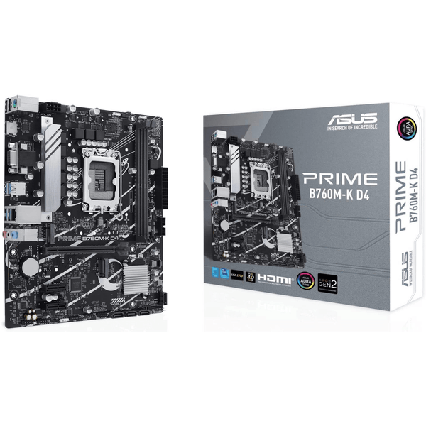 ASUS Prime B760M-K D4 Intel LGA 1700 micro ATX Motherboard