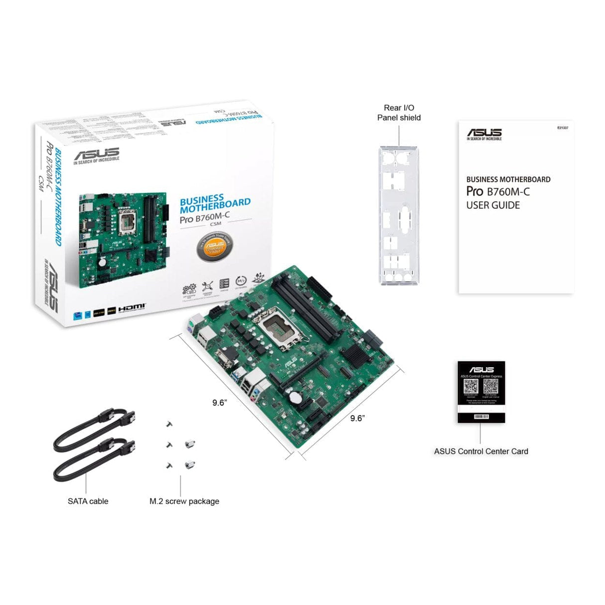 ASUS Pro B760M-C-CSM Intel LGA 1700 micro ATX Motherboard 90MB1DX0-M1EAYC