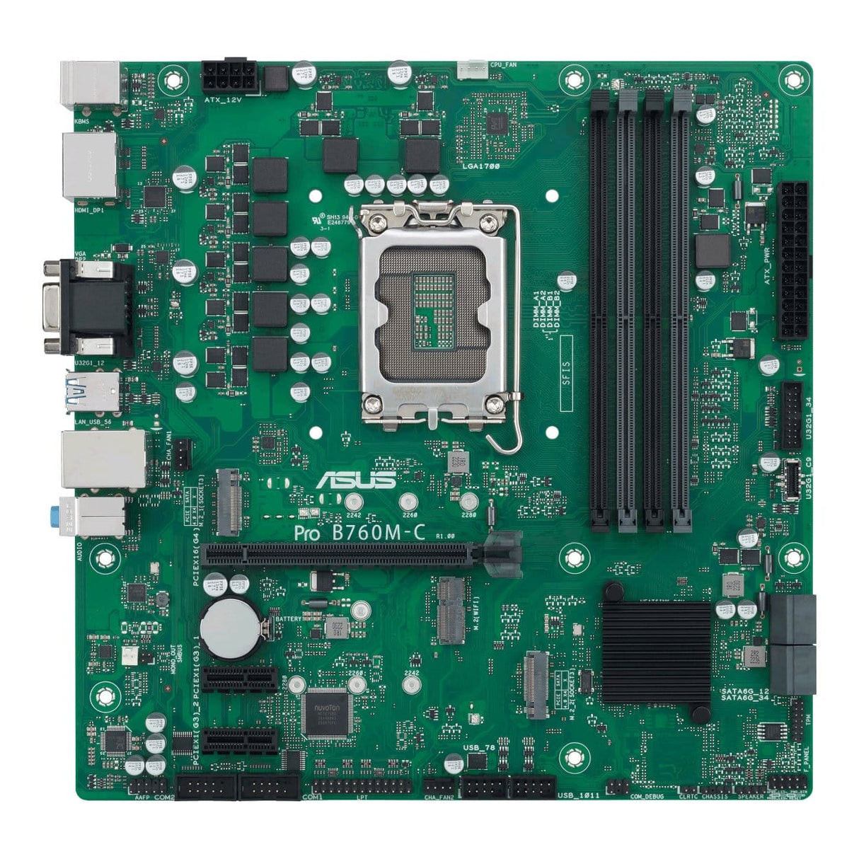 ASUS Pro B760M-C-CSM Intel LGA 1700 micro ATX Motherboard 90MB1DX0-M1EAYC