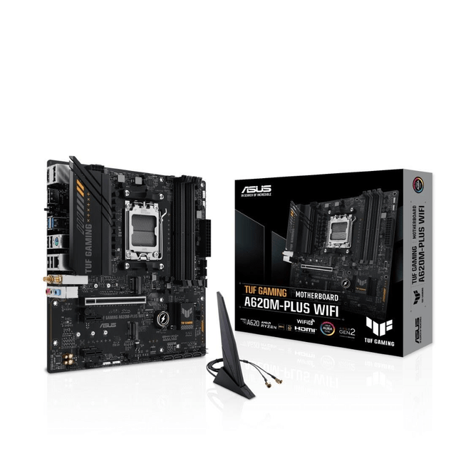 ASUS TUF Gaming A620M-Plus Wi-Fi AMD Socket AM5 micro ATX Motherboard 90MB1F00-M0EAY0