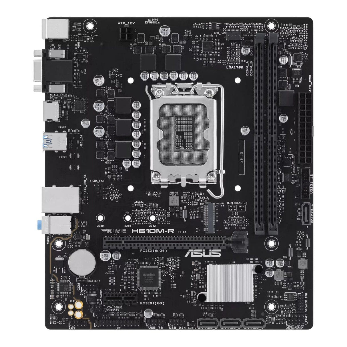ASUS Prime H610M-R-SI Intel LGA 1700 micro ATX Motherboard 90MB1GL0-M0ECY0