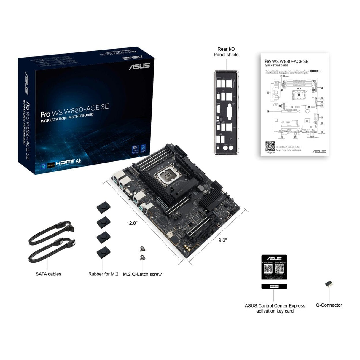 ASUS Pro WS W880-ACE SE Intel LGA 1851 ATX Motherboard 90MB1KV0-M0EAY0