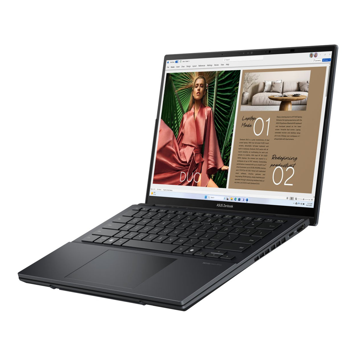 ASUS Zenbook DUO UX8406CA 14-inch WUXGA OLED 2-in-1 Laptop - Intel Core Ultra 9 285H 1TB SSD 16GB RAM Win 11 Home Grey