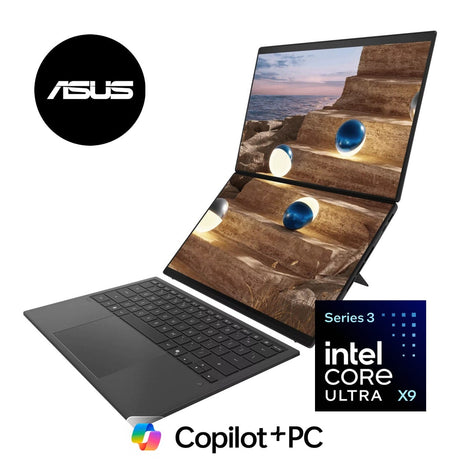 ASUS Zenbook DUO UX8407AA 14-inch 3K OLED AI 2-in-1 Laptop - Intel Core Ultra X9 388H 1TB SSD 32GB RAM Win 11 Home Grey