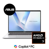 ASUS Vivobook 14 M1407GA 14-inch WUXGA AI Laptop - AMD Ryzen 7 445 512GB SSD 16GB RAM Win 11 Home