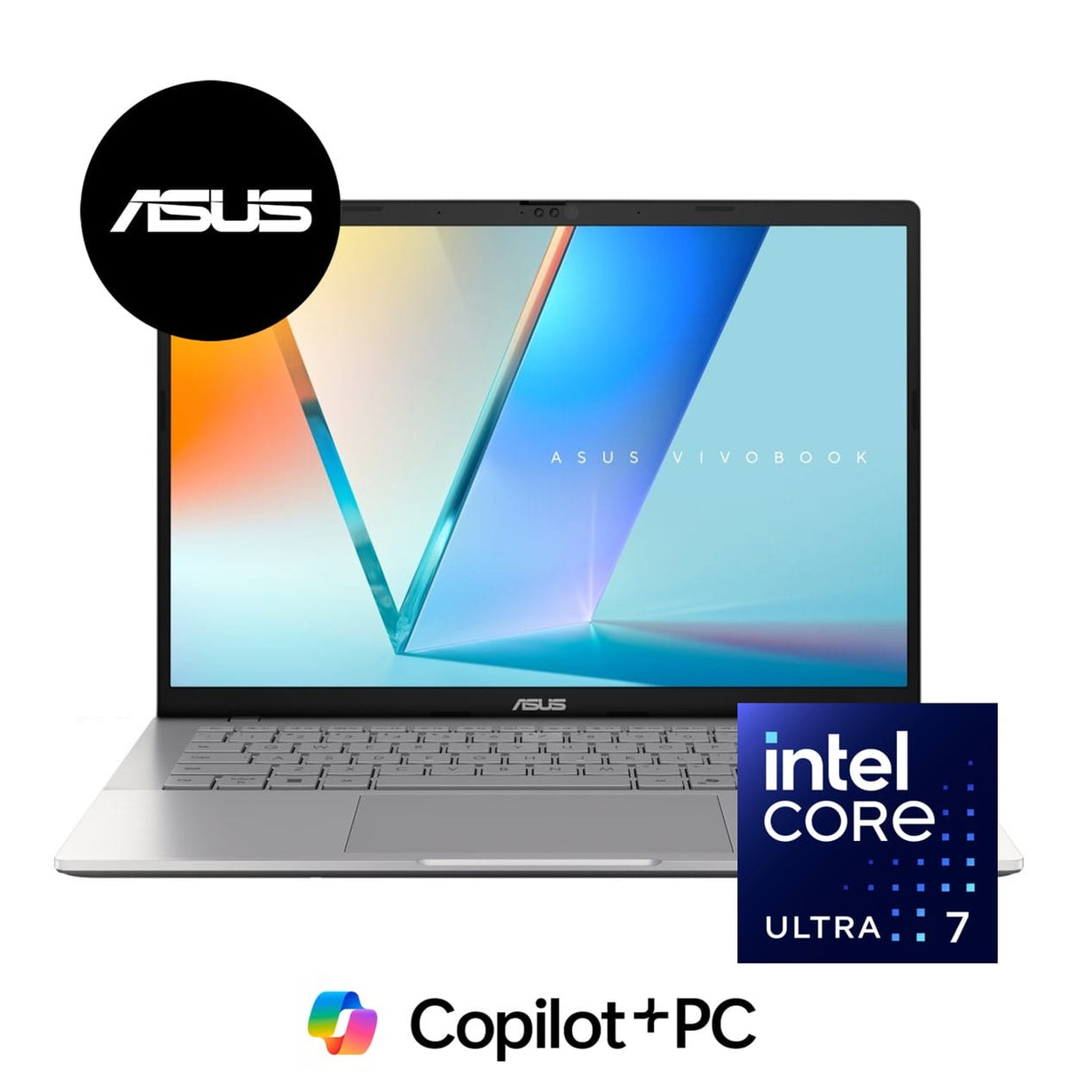 ASUS Vivobook S14 S3407AA 14-inch WUXGA AI Laptop - Intel Core Ultra 7 355 512GB SSD 16GB RAM Win 11 Pro Cool Silver