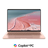ASUS Zenbook 14 UX3480QA 14-inch FHD+ AI Laptop - Snapdragon X 512GB SSD 16GB RAM Win 11 Home Coral