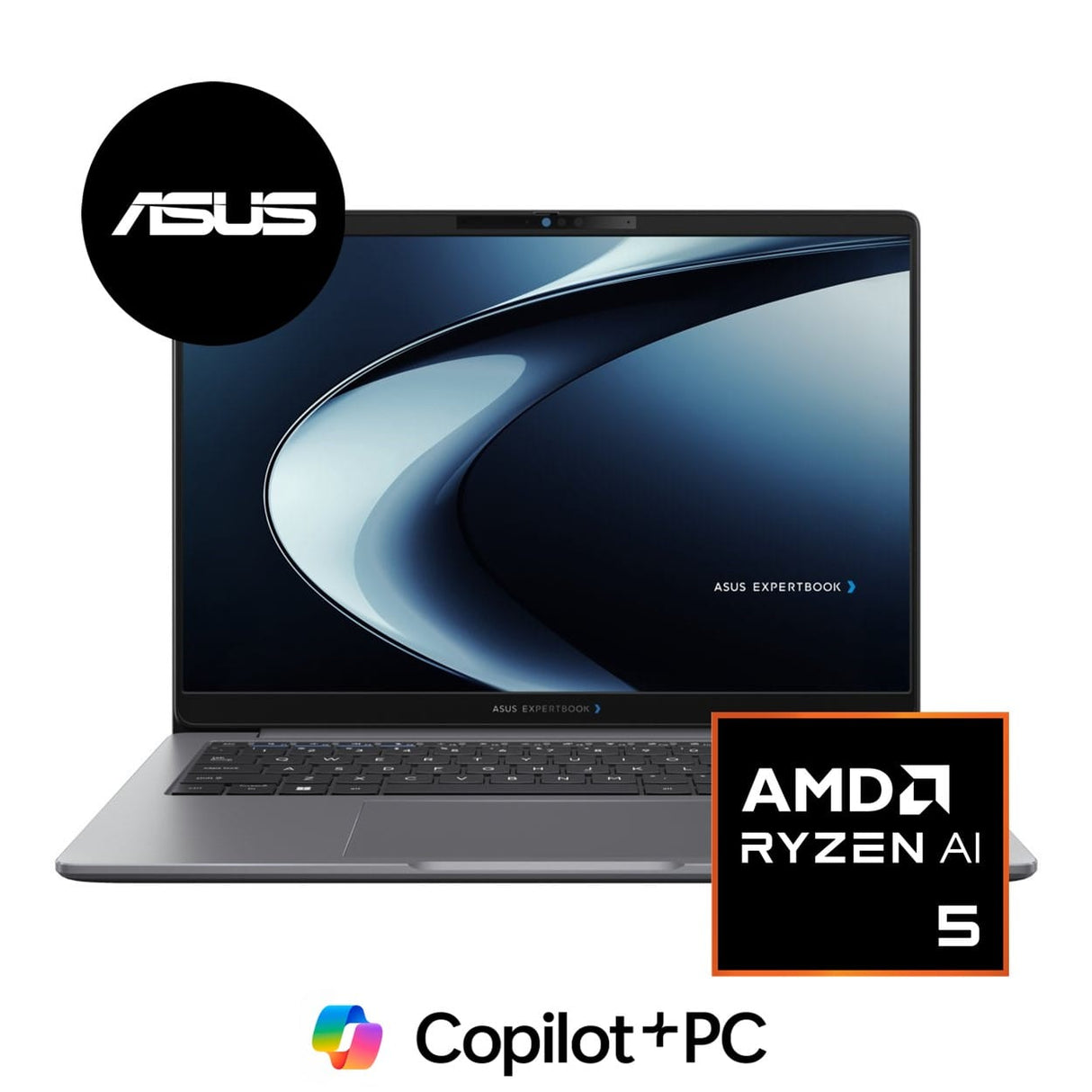 ASUS ExpertBook P5 PM5406CKA 14-inch WUXGA AI Laptop - AMD Ryzen 5 330 512GB SSD 16GB SSD Win 11 Home Misty Grey