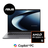 ASUS ExpertBook P5 PM5406CKA 14-inch WUXGA AI Laptop - AMD Ryzen 5 330 512GB SSD 16GB SSD Win 11 Home Misty Grey