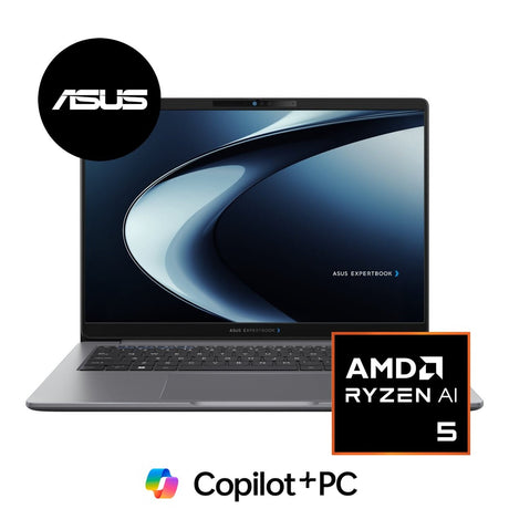 ASUS ExpertBook P5 PM5406CKA 14-inch WUXGA AI Laptop - AMD Ryzen 5 330 512GB SSD 16GB SSD Win 11 Home Misty Grey