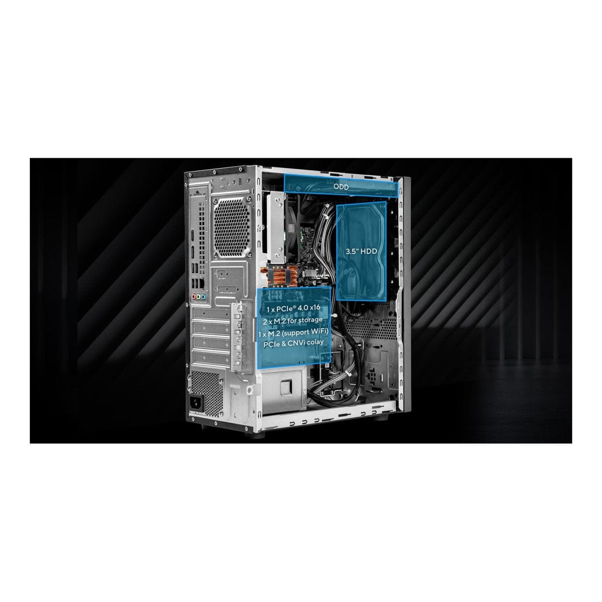 ASUS ExpertCenter P500MV Mini Tower PC - Intel Core 5 210H 512GB SSD 8GB RAM Win 11 Home