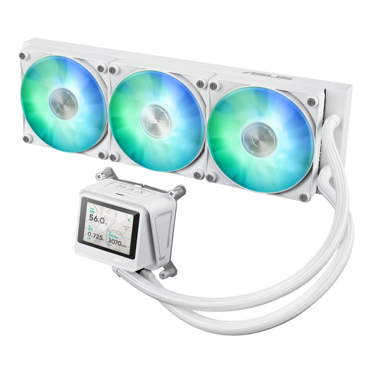ASUS MAX Gaming LC 360 ARGB LCD 120mm CPU Liquid Cooler White 90RC01G2-B0EAY0