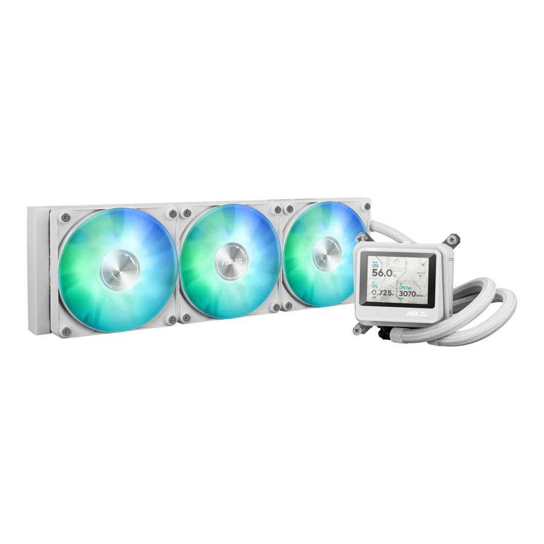 ASUS MAX Gaming LC 360 ARGB LCD 120mm CPU Liquid Cooler White 90RC01G2-B0EAY0