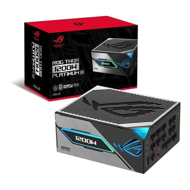 ASUS ROG THOR 1200W Platinum III 80 Plus Platinum Fully Modular Black ATX Power Supply 90YE00V2-B0NA00