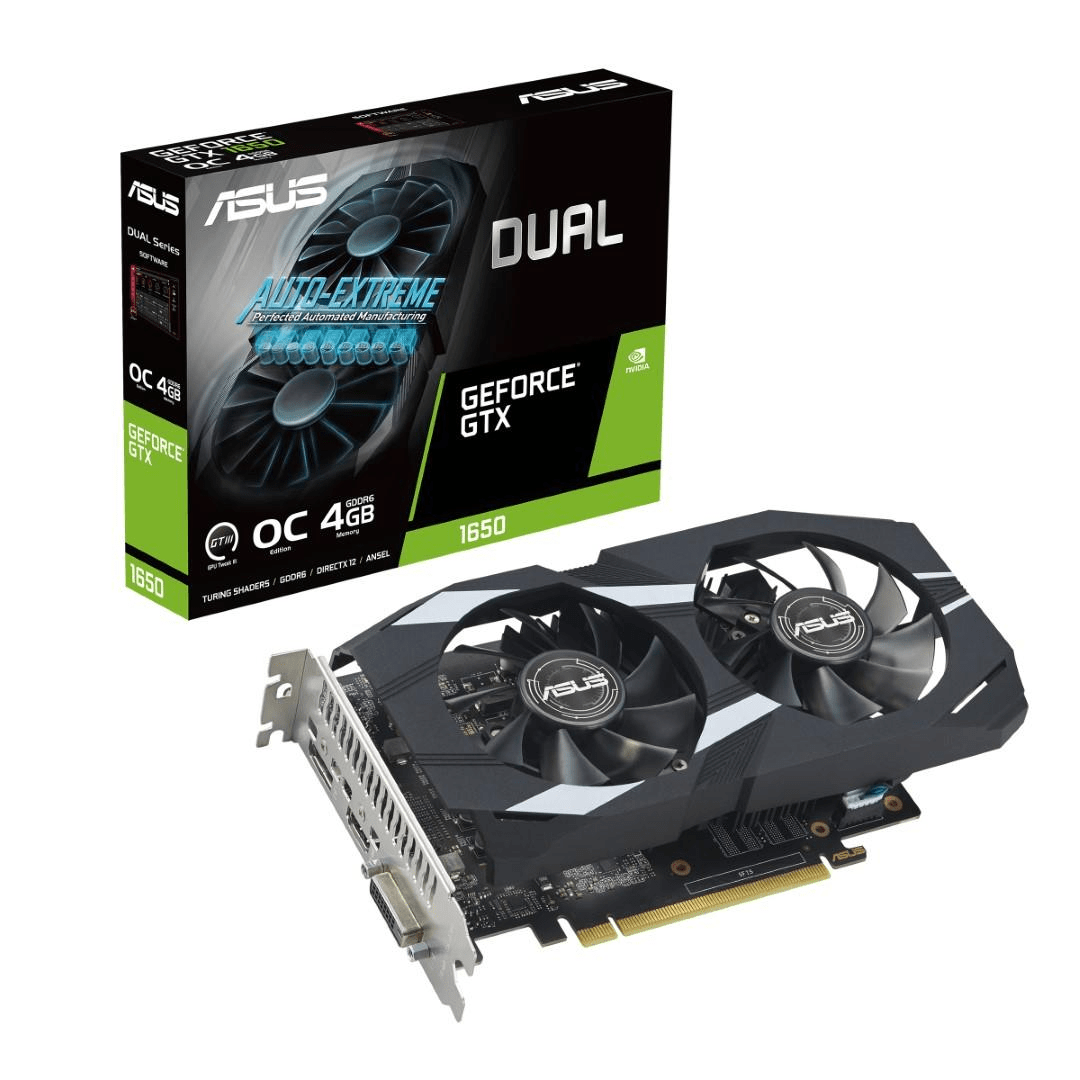 ASUS Dual Nvidia GeForce GTX 1650 4GB GDDR6 Graphics Card 90YV0EZD-M0NA00