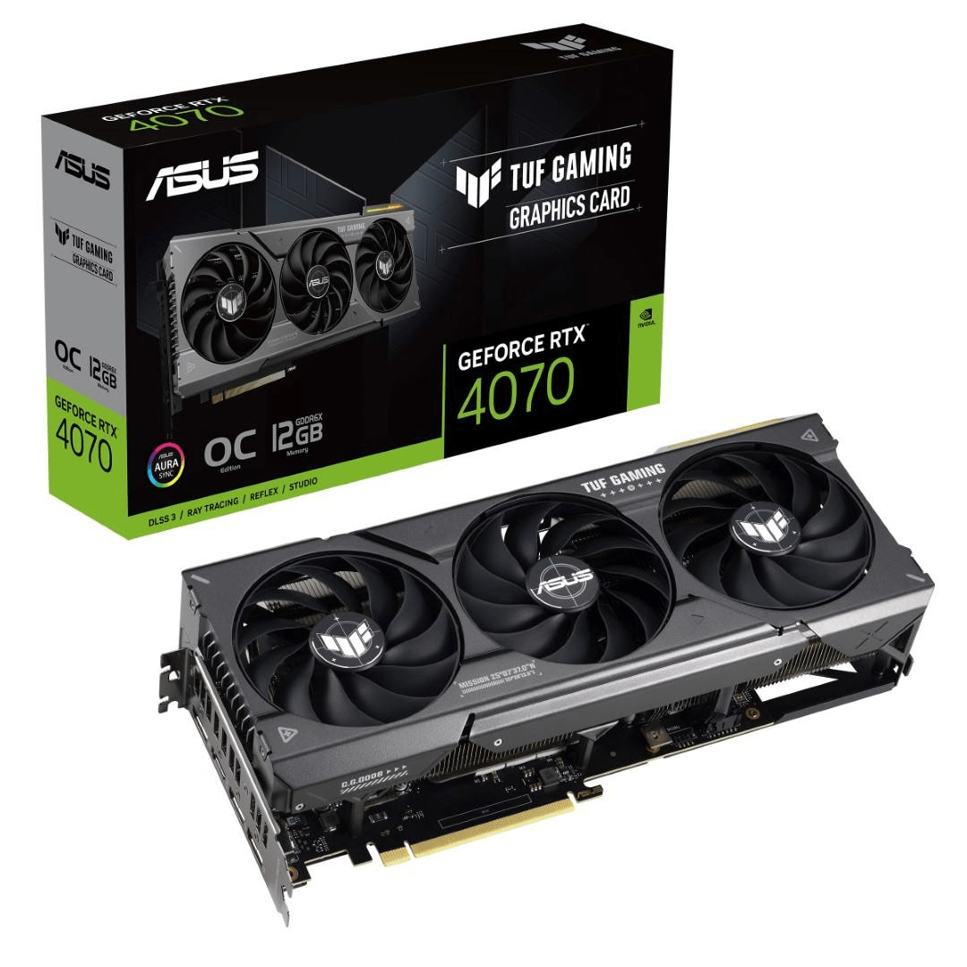 Asus TUF Gaming GeForce RTX 4070 12GB GDDR6X OC Edition Graphics Card 90YV0IZ0-M0NA00