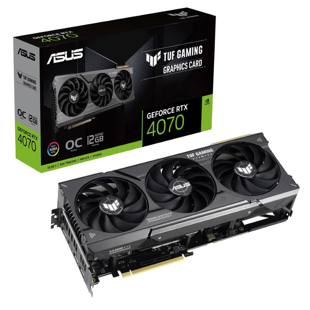 Asus TUF Gaming GeForce RTX 4070 12GB GDDR6X OC Edition Graphics Card 90YV0IZ0-M0NA00