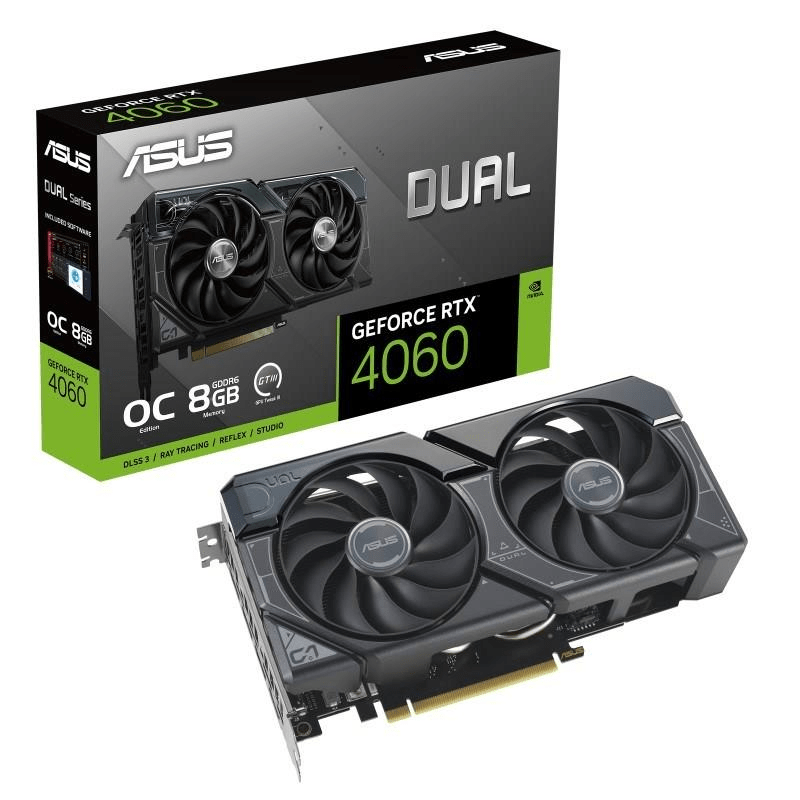 Asus Dual Nvidia GeForce RTX 4060 8GB GDDR6 Graphics Card 90YV0JC0-M0NA00