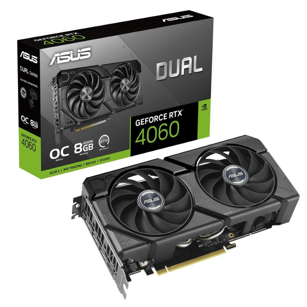 ASUS Dual Nvidia GeForce RTX 4060 EVO OC Edition 8GB GDDR6