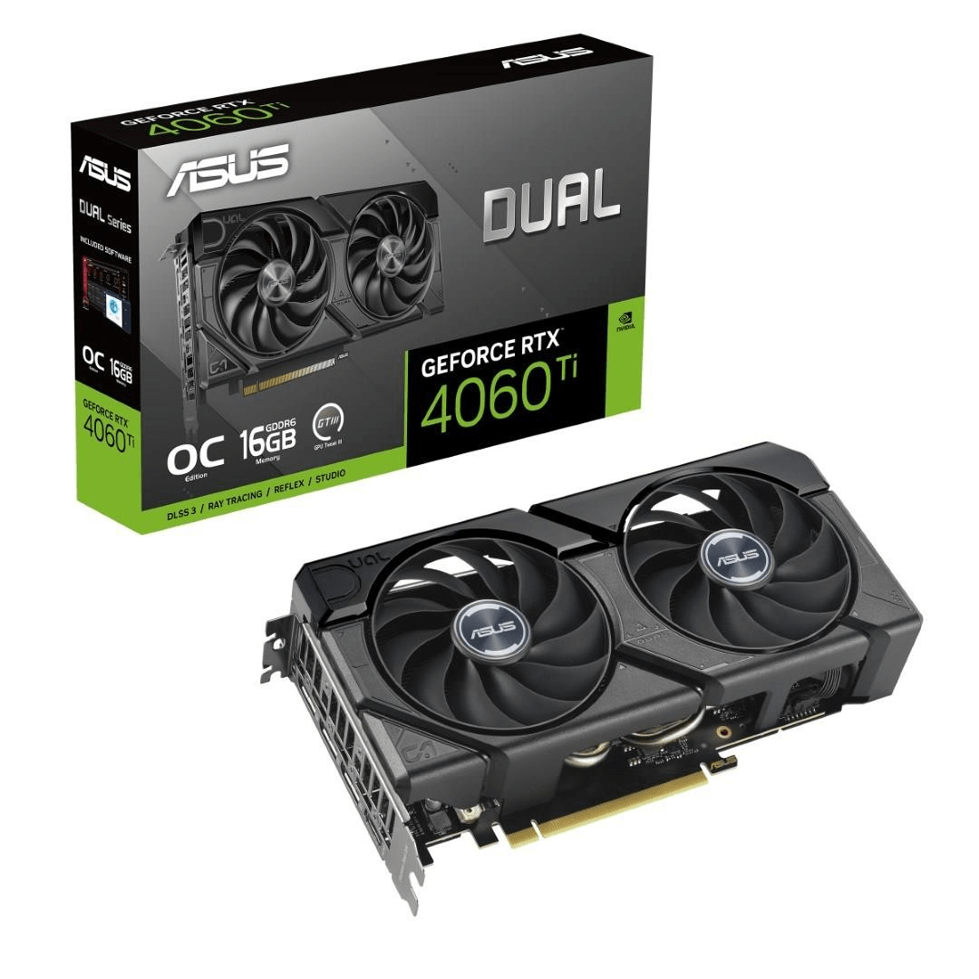 ASUS Dual GeForce RTX 4060 Ti EVO OC Edition 16GB GDDR6 Graphics Card 90YV0JH8-M0NA00