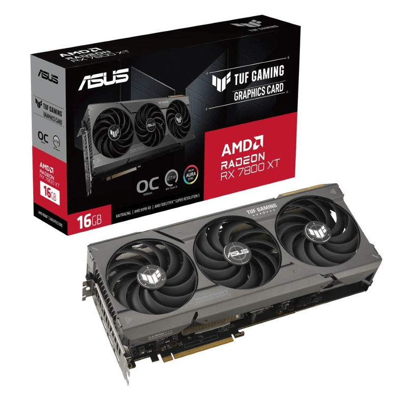 Asus TUF Gaming AMD Radeon RX 7800 XT 16GB GDDR6 Graphics Card 90YV0JJ0-M0NA00