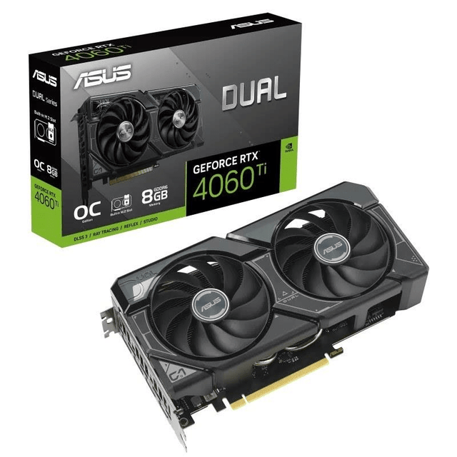 ASUS Dual-RTX4060TI-O8G-SSD Nvidia GeForce RTX 4060 Ti 8GB GDDR6 Graphics Card 90YV0JS0-M0NA00