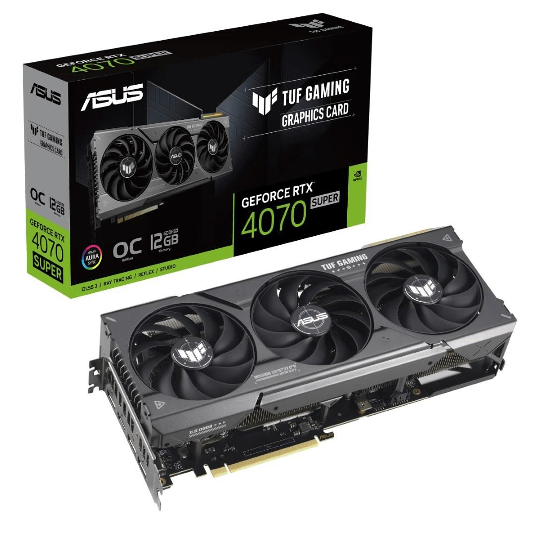 ASUS TUF Gaming RTX 4070 SUPER OC Edition 12GB GDDR6X Graphics Card 90YV0K80-M0NA00
