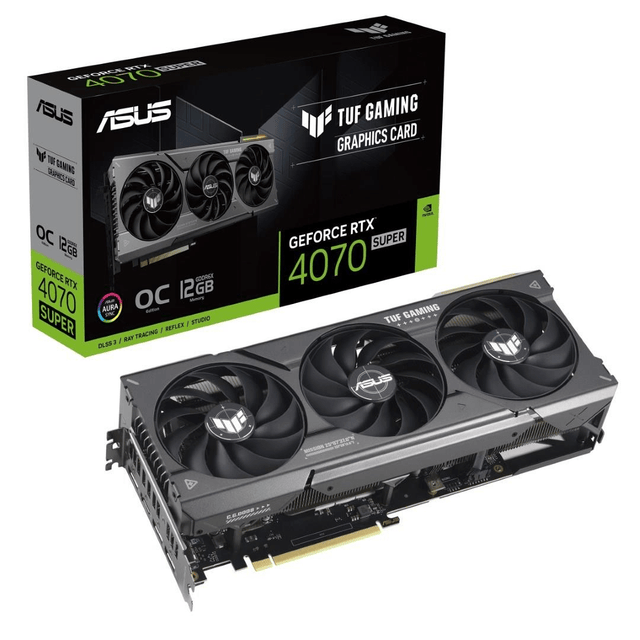 ASUS TUF Gaming RTX 4070 SUPER OC Edition 12GB GDDR6X Graphics Card 90YV0K80-M0NA00