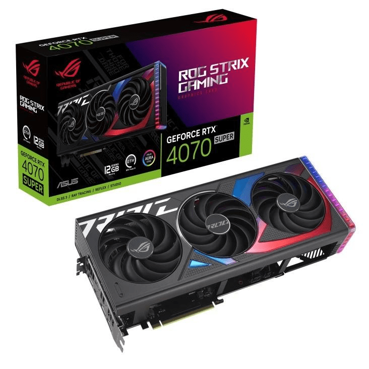 ASUS ROG Strix Nvidia GeForce RTX 4070 Super 12GB GDDR6X Graphics Card 90YV0KD1-M0NA00
