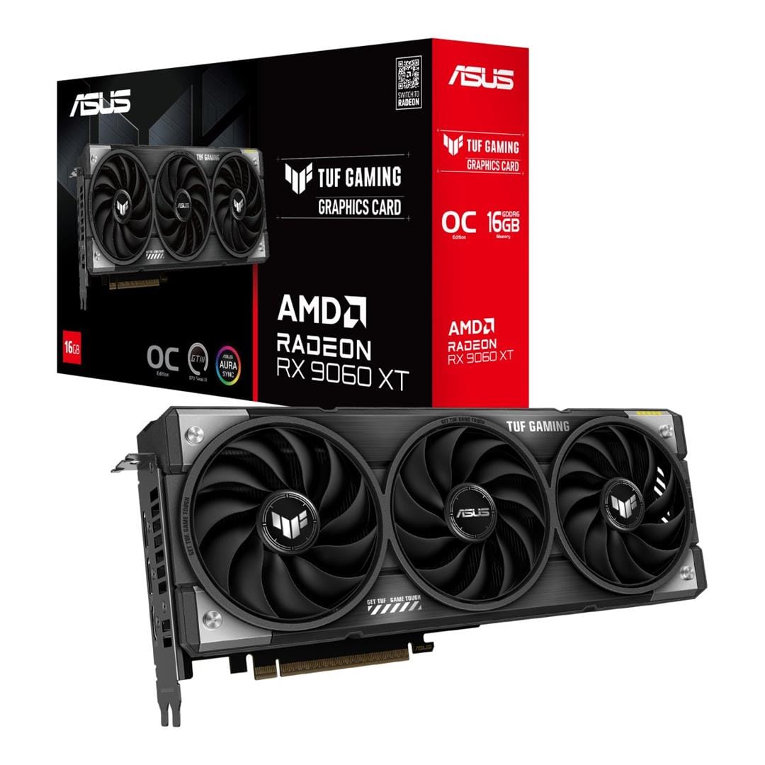 ASUS TUF Gaming AMD Radeon RX 9060 XT 16GB GDDR6 Graphics Card 90YV0LF ...