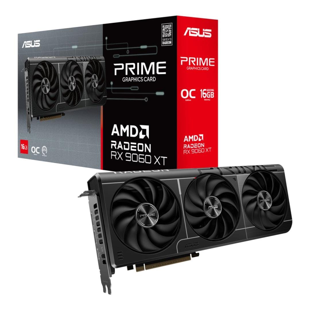 ASUS Prime Radeon RX 9060 XT OC Edition 16GB GDDR6 Graphics Card 90YV0LF1-MVAA00