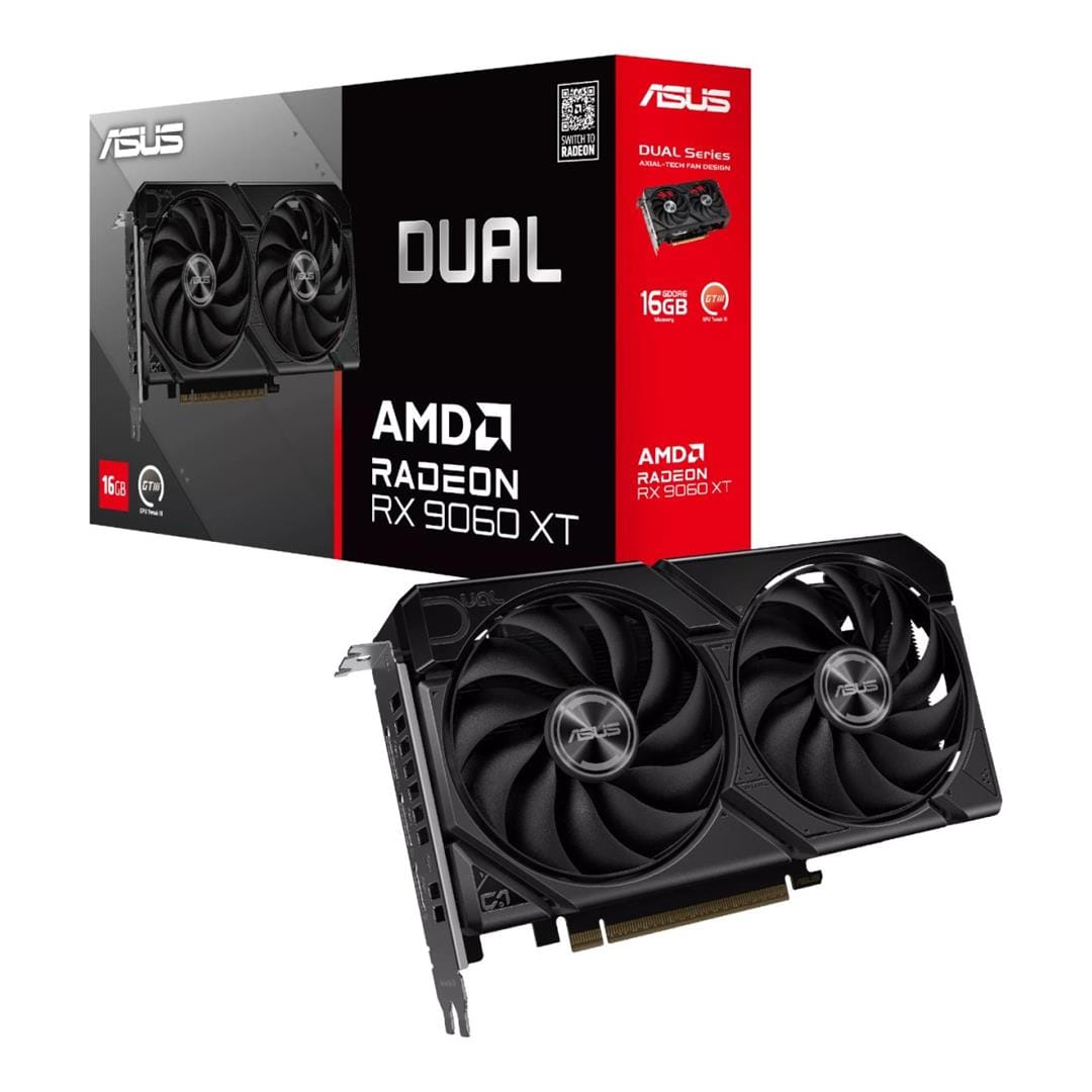 ASUS Dual Radeon RX 9060 XT 16GB GDDR6 Graphics Card 90YV0LG2-M0NA00